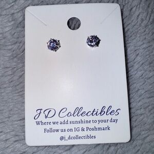 Light Purple Crystal Earrings Made w Swarovski Crystals Silver Overlay